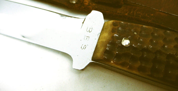 Vintage 1940s CASE Bone Handle Outers Hunting-Skinning Knife BBS & Sheath Mint!