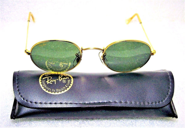 Ray-Ban USA NOS Vintage B&L Oval Lennon Styl W0976 Classic Metals New Sunglasses - Vintage Sunglasses