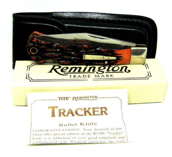 Vintage 1990 NOS Remington UMC USA R1306 Big Tracker Bullet Knife NewInBox-Sheth