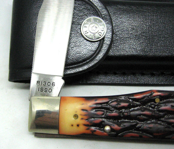 Vintage 1990 NOS Remington UMC USA R1306 Big Tracker Bullet Knife NewInBox-Sheth