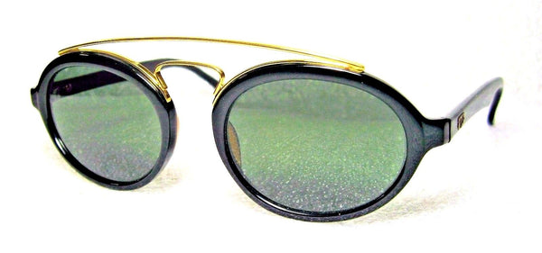 Ray-Ban USA Vintage NOS B&L Gatsby Style 6 Ebony-Gold W0940 New Sunglasses &Case - Vintage Sunglasses