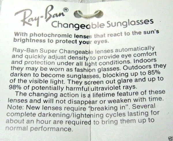 Ray-Ban USA Vintage 1990s NOS B&L Aviator Precious Metals Changeable Sunglasses