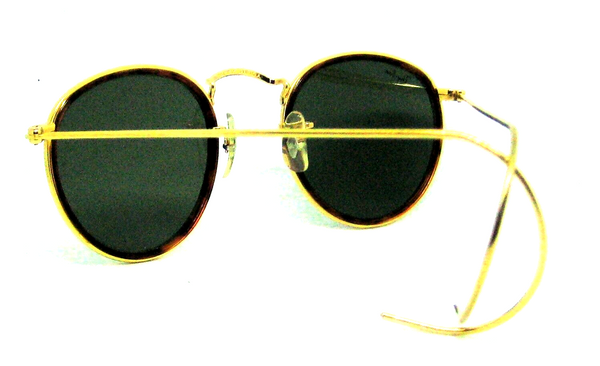 Ray-Ban USA Vintage NOS B&L Tortuga Round W1675c Classic Metals New Sunglasses