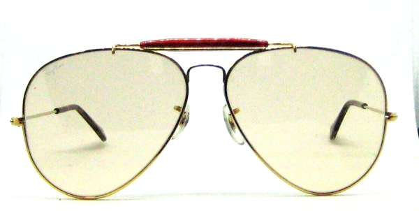 Ray-Ban USA Vintage 80s B&L Aviator Tortuga Brown Changeable Photo Sunglasses