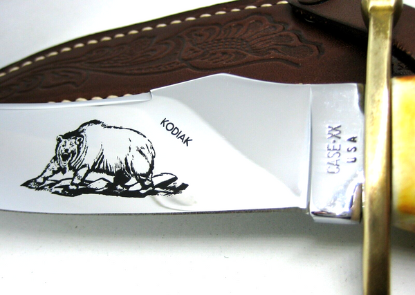 NOS Rare CASE XX Handmade USA Kodiak Bowie Knife 11" w/ Stag Handle & Org Sheath