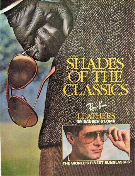 Ray-Ban USA Vintage B&L Aviator Leathers 62mm Brown Photo-Changeable Sunglasses
