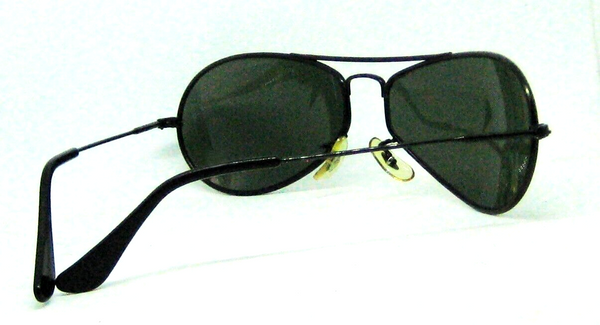 Ray-Ban USA 1980s Vintage B&L Aviator Air Boss G-15 Black Mint Sunglasses & Case
