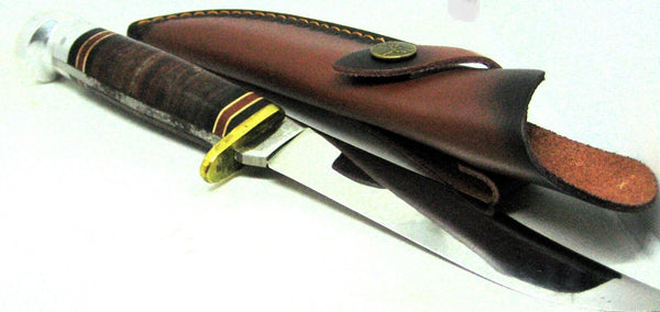 Very Rare Vintage Wester USA Early Fixed Blade Skinning Hunting Knife & Sheath