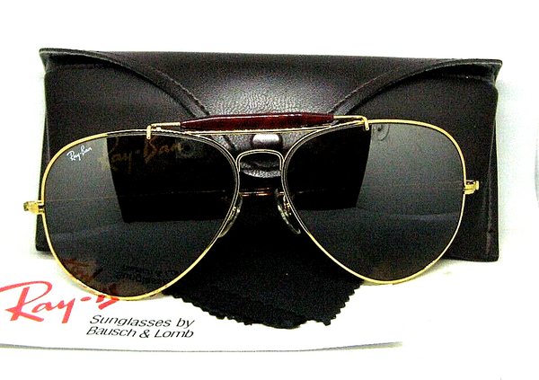 Ray-Ban USA NOS Vintage 80s B&L Aviator Tortuga TGM Outdoorsman New Sunglasses