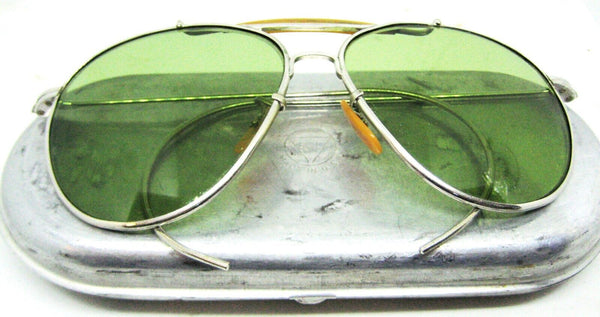 Vintage Ray-Ban USA B&L Aviator 1940s WWII USAAF USN AN6531 Mint Sunglasses+Case