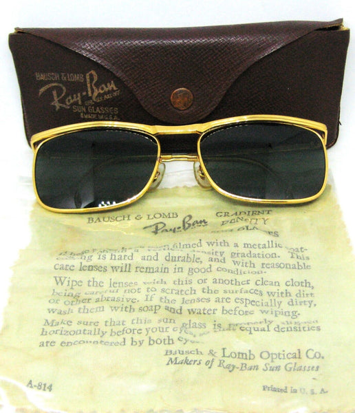Ray-Ban USA Vintage 50s B&L NOS Rare Signet II Classic Metals New Sunglasses