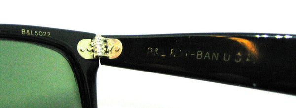 Ray-Ban USA Vintage B&L 1970S Wayfarer Ebony 5022 Nr.Mint Sunglasses & Case