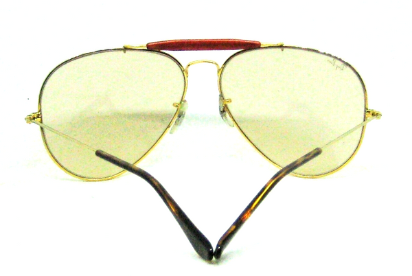 Ray-Ban USA Vintage 80s B&L Aviator Tortuga Brown Changeable Photo Sunglasses