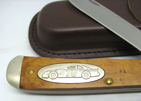 Remington UMC R12 USA Birdseye Maple Eye NASCAR Racing Trapper New Pocketknife