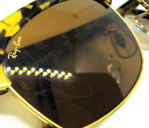 Vintage B&L Ray Ban USA B-15 Tortoise Square Antique Clubmaster W1483 Sunglasses