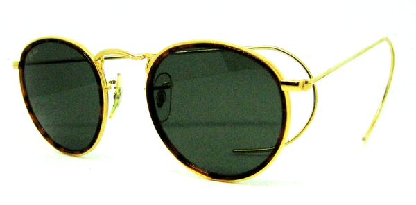 Ray-Ban USA Vintage NOS B&L Tortuga Round W1675c Classic Metals New Sunglasses
