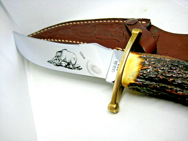 NOS Rare CASE XX Handmade USA Kodiak Bowie Knife 11" w/ Stag Handle & Org Sheath