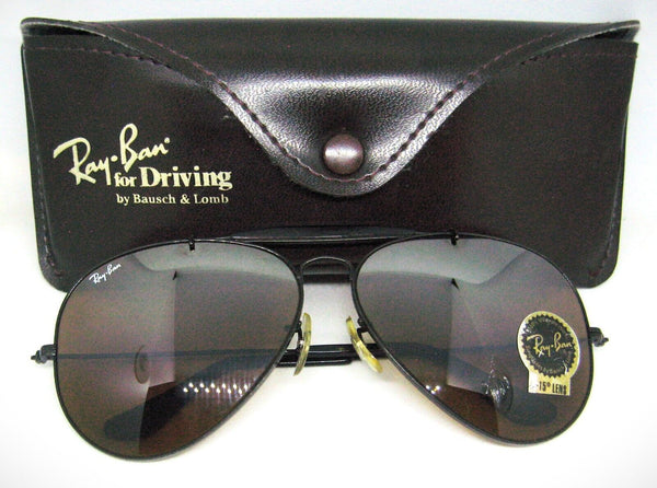 Ray-Ban USA NOS Vintage 1980s B&L Aviator Driver TGM Outdoorsman New Sunglasses