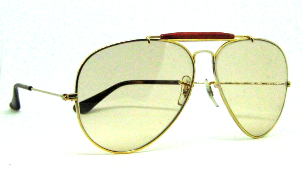 Ray-Ban USA Vintage 80s B&L Aviator Tortuga Brown Changeable Photo Sunglasses
