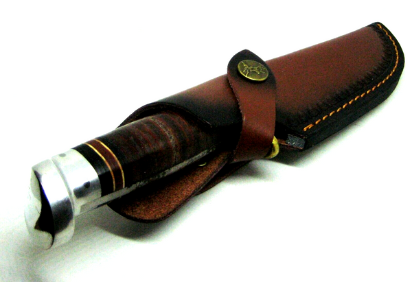 Very Rare Vintage Wester USA Early Fixed Blade Skinning Hunting Knife & Sheath