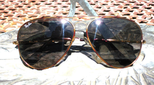 Ray-Ban USA NOS Vintage 80s B&L Aviator Tortuga Brown Changeables New Sunglasses