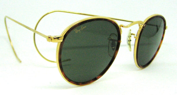 Ray-Ban USA Vintage NOS B&L Tortuga Round W1675c Classic Metals New Sunglasses