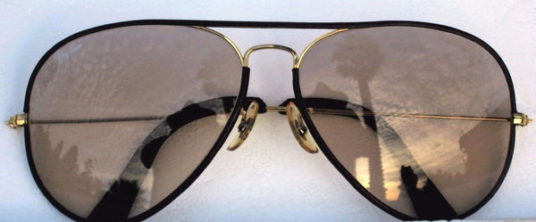 RAY-BAN *MINT B&L VINTAGE AVIATOR *LEATHERS *SUPER-CHANGEABLES SUNGLASSES & CASE - Vintage Sunglasses 