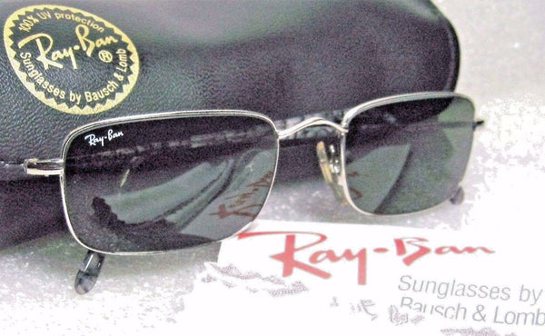 VINTAGE *NOS RAY-BAN B&L "Slim Line" W2653 SilverMarble & Chrome *NEW SUNGLASSES - Vintage Sunglasses 