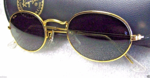 RAY-BAN *NOS VINTAGE B&L "Lennon Style" W0976 24k Classic Metals *NEW SUNGLASSES - Vintage Sunglasses 