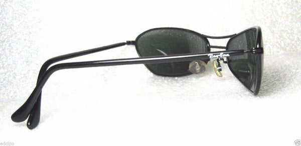 VINTAGE *NOS RAY-BAN B&L ORBS SLEEK W2384C Black Chrome Wrap NEW SUNGLASSES&CASE - Vintage Sunglasses 