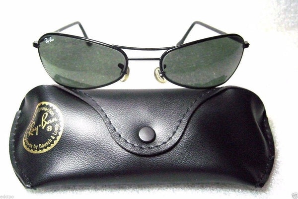 VINTAGE *NOS RAY-BAN B&L ORBS SLEEK W2384C Black Chrome Wrap NEW SUNGLASSES&CASE - Vintage Sunglasses 