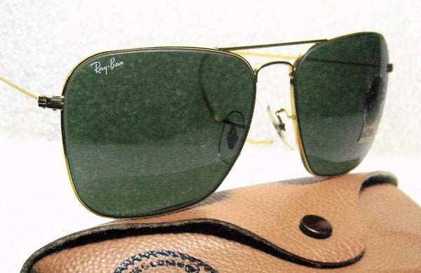 RAY-BAN NOS VINTAGE B&L AVIATOR L0582 CARAVAN 24kGP ClassicMetals NEW SUNGLASSES - Vintage Sunglasses 