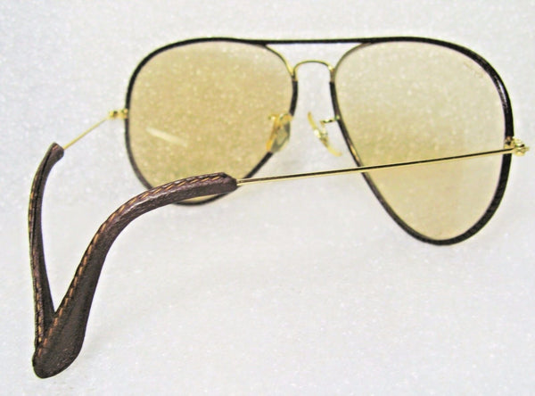 RAY-BAN *MINT B&L VINTAGE AVIATOR *LEATHERS *SUPER-CHANGEABLES SUNGLASSES & CASE - Vintage Sunglasses 