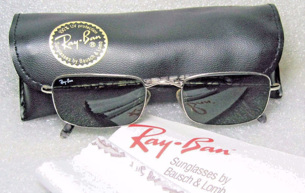 VINTAGE *NOS RAY-BAN B&L "Slim Line" W2653 SilverMarble & Chrome *NEW SUNGLASSES - Vintage Sunglasses 