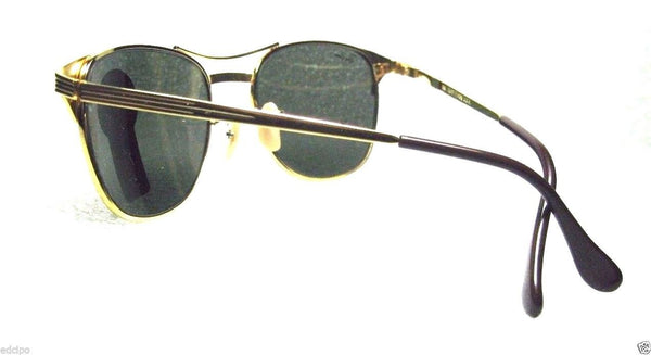 RAY-BAN NOS VINTAGE B&L CLASSIC METALS "SIGNET" W0386 24kGP *NEWinBOX SUNGLASSES - Vintage Sunglasses 