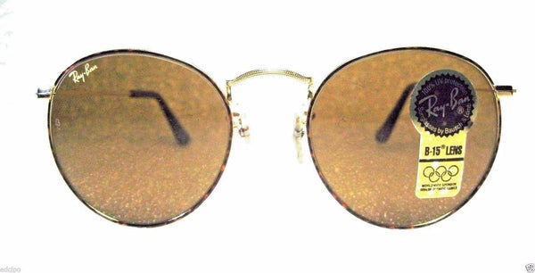 RAY-BAN *NOS VINTAGE B&L CLASSIC METALS 24k ARISTA TORTUGA W2186 *NEW SUNGLASSES - Vintage Sunglasses 