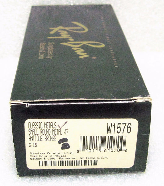 RAY-BAN *NOS VINTAGE B&L "Lennon Style" W1576 Antique Bronze NEWinBOX SUNGLASSES - Vintage Sunglasses 