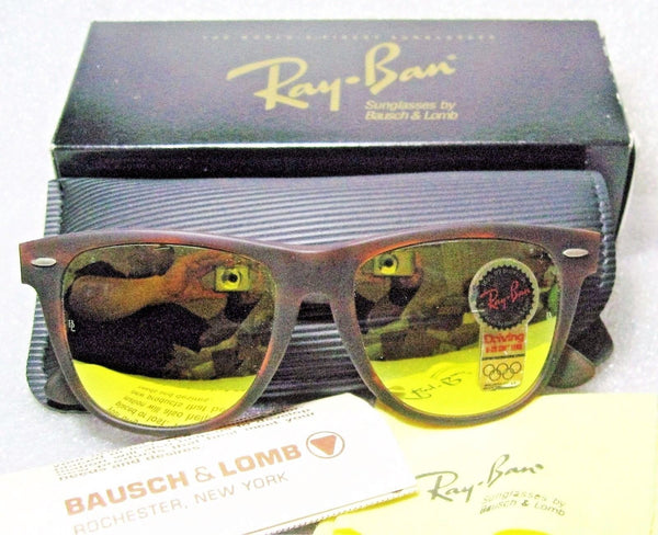 RAY-BAN *NOS VINTAGE B&L WAYFARER II VERY RARE W1681 B-23 CHROMAX NEW SUNGLASSES - Vintage Sunglasses 