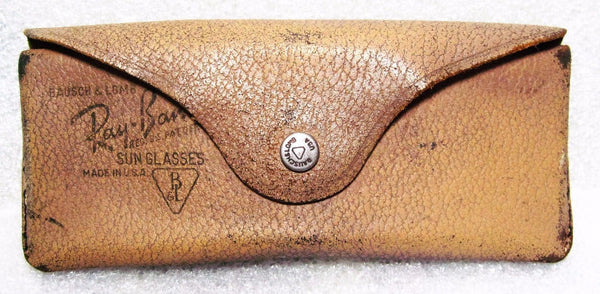 VINTAGE 1930s PILOT/BIKER *AO INDIGO GOGGLES&RAY-BAN B&L AVIATOR SUNGLASSES CASE - Vintage Sunglasses 