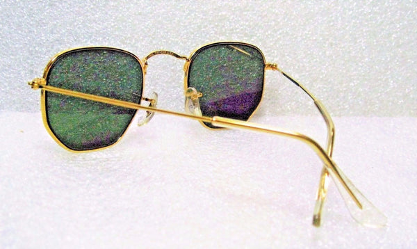 RAY-BAN *NOS VINTAGE B&L Classic Metals W1864 Hexagon BlueMirror *NEW SUNGLASSES - Vintage Sunglasses 