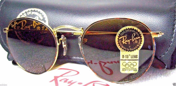 RAY-BAN *NOS VINTAGE B&L CLASSIC METALS 24k ARISTA TORTUGA W2186 *NEW SUNGLASSES - Vintage Sunglasses 