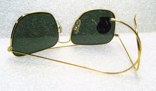 RAY-BAN NOS VINTAGE B&L AVIATOR L0582 CARAVAN 24kGP ClassicMetals NEW SUNGLASSES - Vintage Sunglasses 
