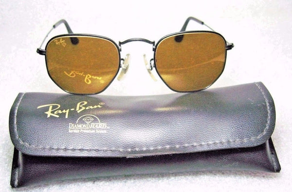 RAY-BAN NOS VINTAGE B&L HEXAGON *DIAMOND HARD SURVIVOR 3 W1910-B *NEW SUNGLASSES - Vintage Sunglasses 