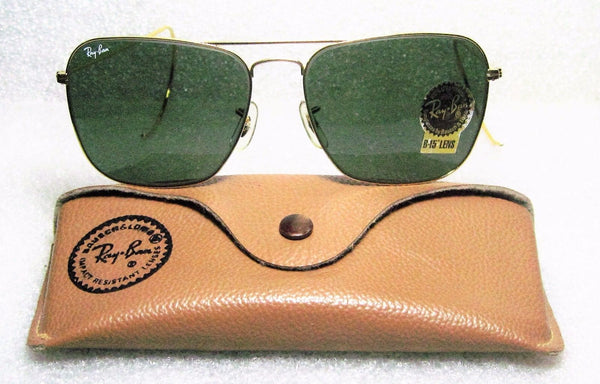 RAY-BAN NOS VINTAGE B&L AVIATOR L0582 CARAVAN 24kGP ClassicMetals NEW SUNGLASSES - Vintage Sunglasses 