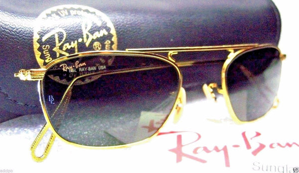 RAY-BAN *NOS VINTAGE B&L Mod-AVIATOR W2001 Pinpoint Etched *NEW SUNGLASSES&CASE - Vintage Sunglasses 