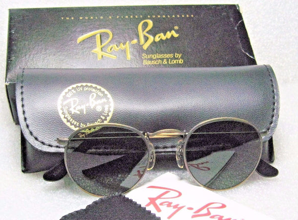 RAY-BAN *NOS VINTAGE B&L "Lennon Style" W1576 Antique Bronze NEWinBOX SUNGLASSES - Vintage Sunglasses 