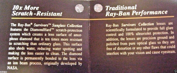 RAY-BAN NOS VINTAGE B&L HEXAGON *DIAMOND HARD SURVIVOR 3 W1910-B *NEW SUNGLASSES - Vintage Sunglasses 