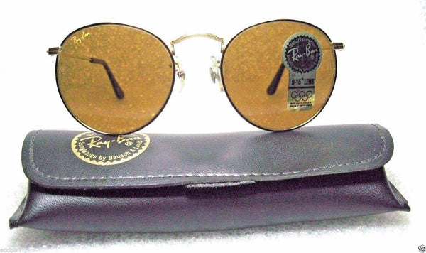 RAY-BAN *NOS VINTAGE B&L CLASSIC METALS 24k ARISTA TORTUGA W2186 *NEW SUNGLASSES - Vintage Sunglasses 