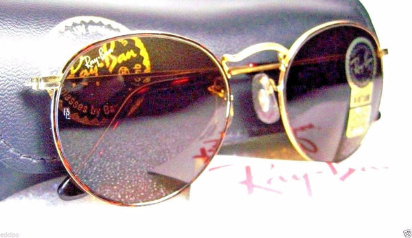 RAY-BAN *NOS VINTAGE B&L CLASSIC METALS 24k ARISTA TORTUGA W2186 *NEW SUNGLASSES - Vintage Sunglasses 