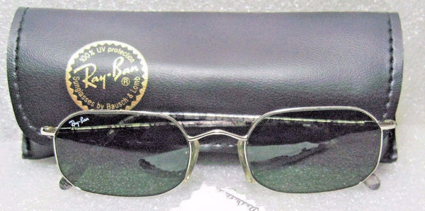 VINTAGE *NOS RAY-BAN B&L "Slim Line" W2648 SilverMarble & Chrome *NEW SUNGLASSES - Vintage Sunglasses 